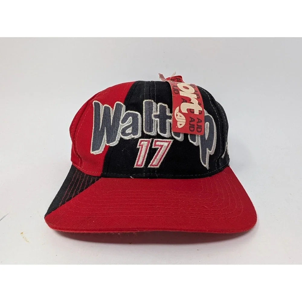 Vintage Darrell Waltrip Western Auto Hat Cap Snap Back Mens One Size Red NASCAR